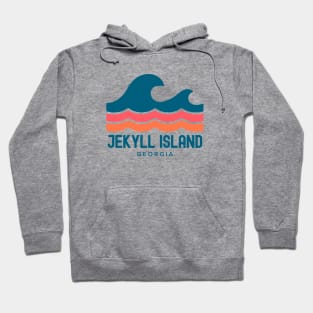 Jekyll Island Georgia Vintage Wave Hoodie